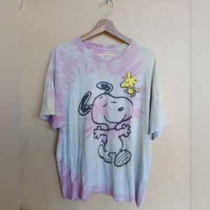 Love Tribe Pastel Tie-Dye Snoopy Tee
